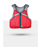 Stohlquist Melody red kayaking life jacket with front zipper and adjustable straps