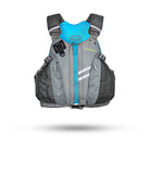 Stohlquist Betsea gray women's kayak life jacket with front zipper and safety features