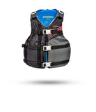 Stohlquist women's black and gray kayaking life jacket with front buckles