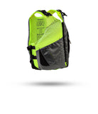 Stohlquist Escape Storm Cloud adult kayak life jacket in neon yellow and gray, side view