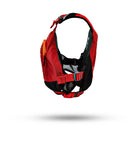 Stohlquist red and black kayaking life jacket with adjustable straps and mesh sides