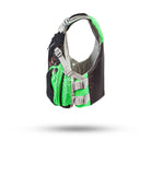 Stohlquist electric lime kayak life jacket with multiple pockets and adjustable straps